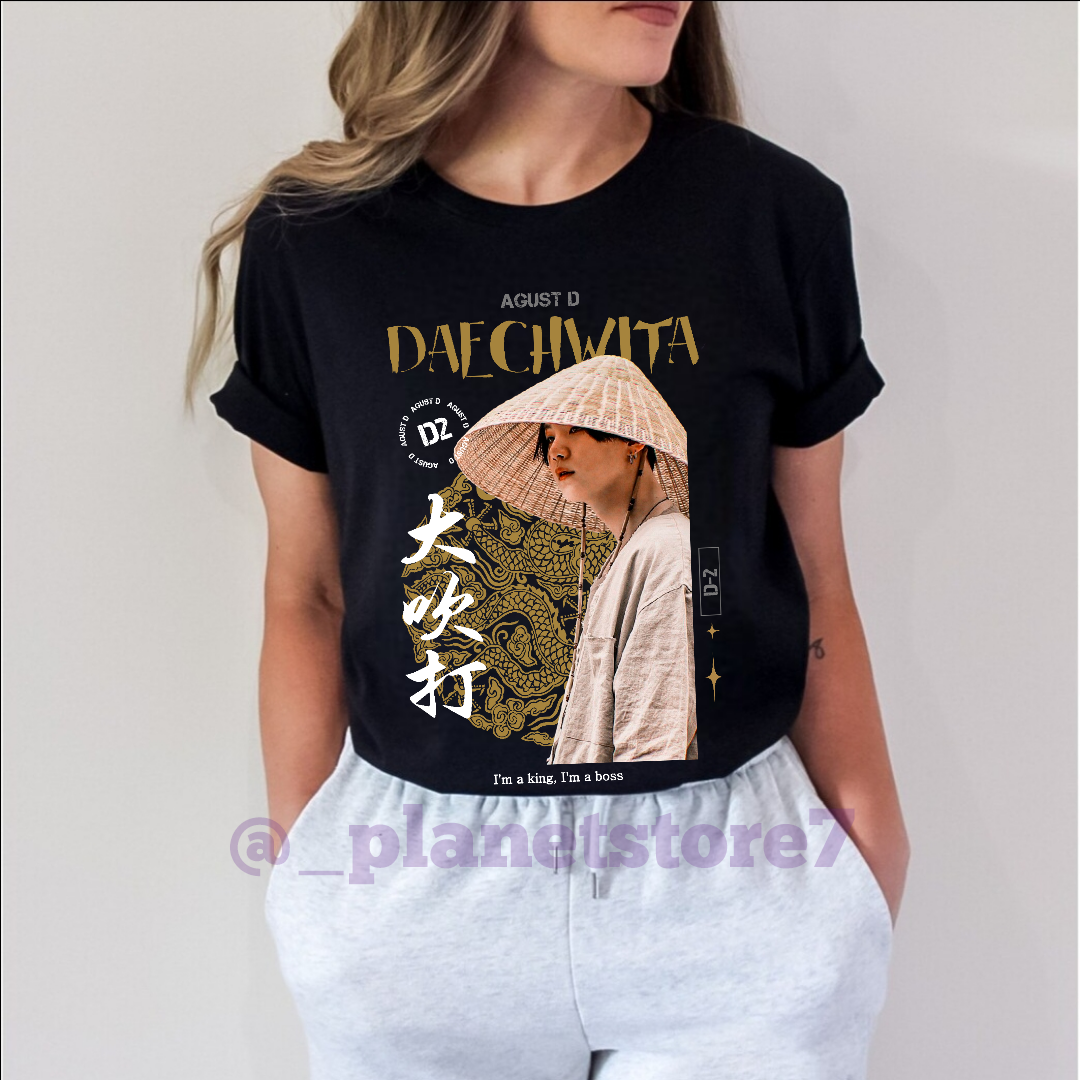 SUGA DAECHWITA AGUST D T-SHIRT 100% COTTON