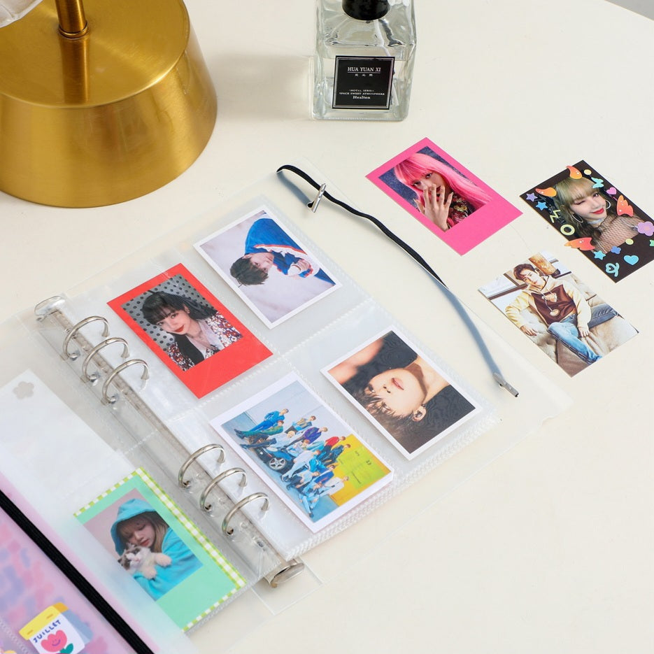 A5 BINDER + 10 DOUBLE-SIDED PLASTIC SHEETS WITH 8 POCKETS EACH