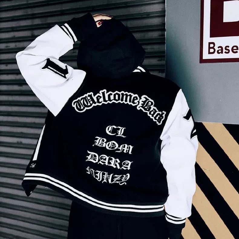 2NE1 WELCOME BACK COLLEGE SWEATSHIRTS AND COAT