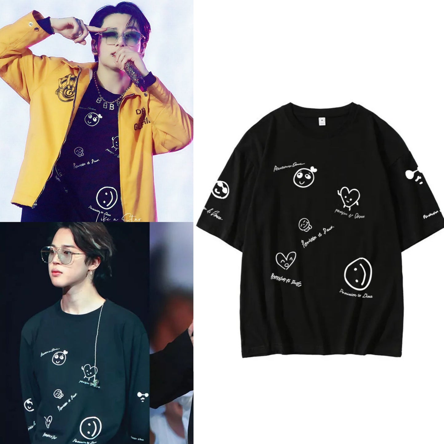 BTS Permission to Dance T-Shirt 100% Cotton [Size Large]