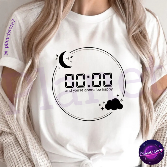 BTS ZERO O'CLOCK T-SHIRT 100% COTTON (black and white) 