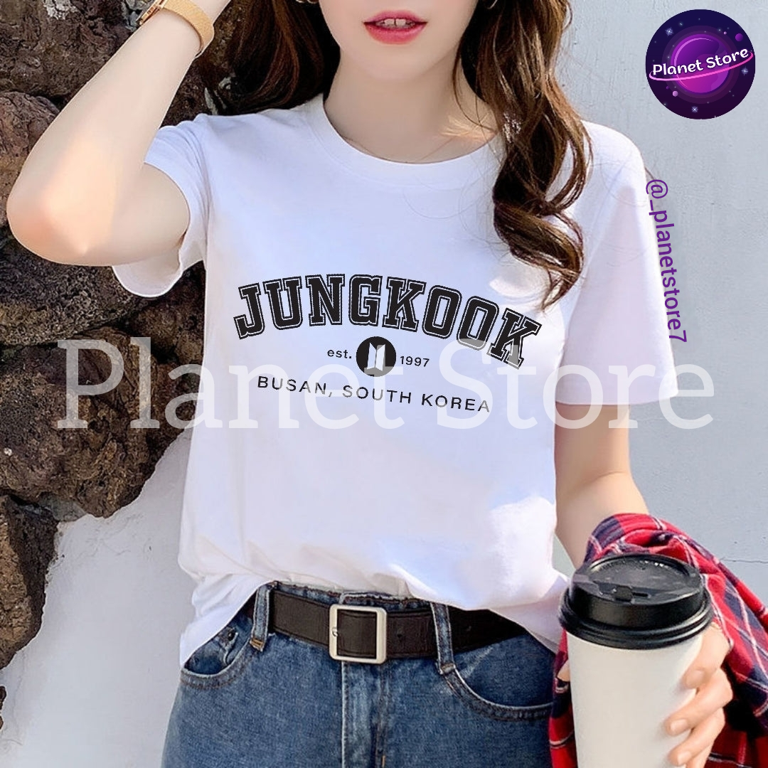 BTS 100% COTTON T-SHIRTS (All Members/Black and White) 