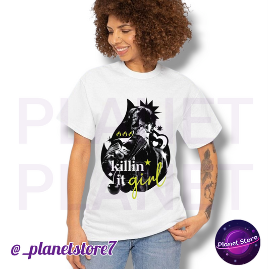 JHOPE KILLIN' IT GIRL T-SHIRT 100% COTTON (black and white) 